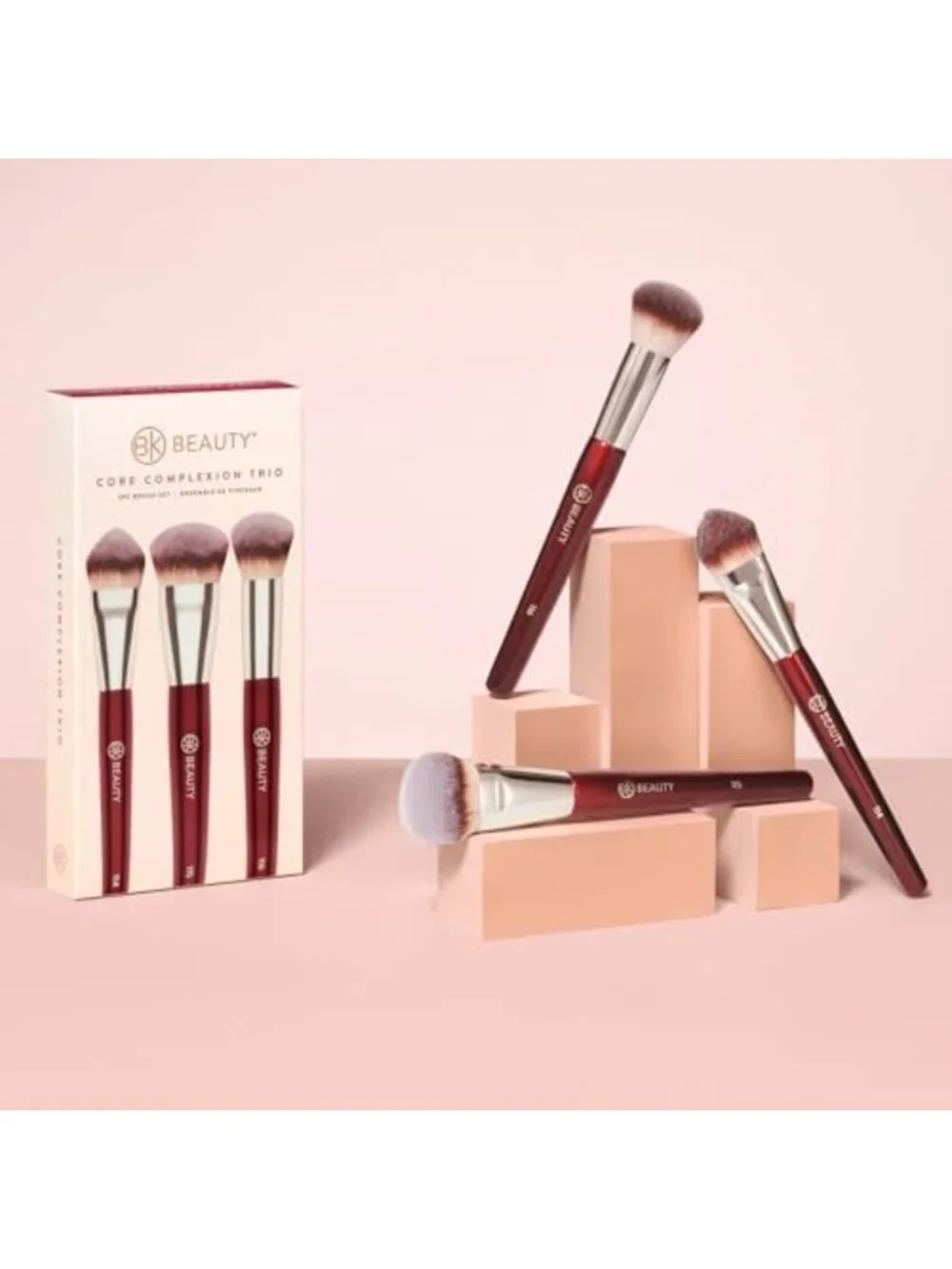 Core Complexion Trio Makeup Brush Set | 3 Essential Face Brushes for Flawless